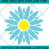 Blue Daisy Flower SVG