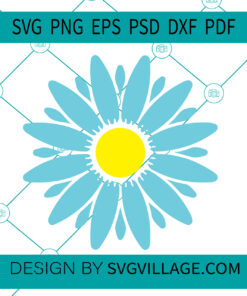 Blue Daisy Flower SVG