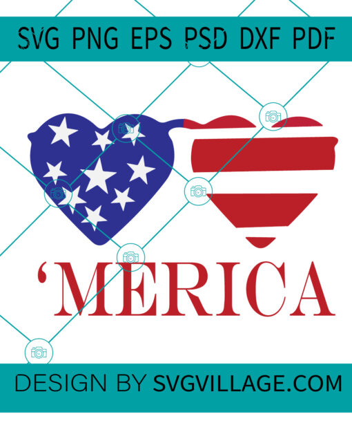 patriotic sunglasses merica SVG