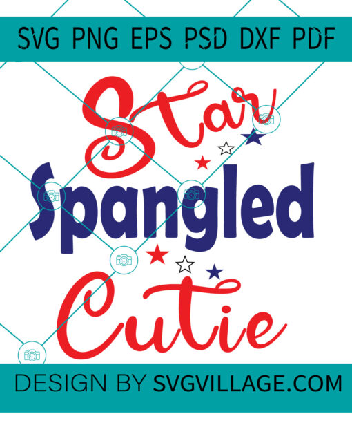 star spangled cutie SVG