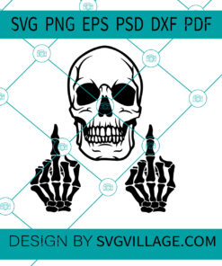 Skull Middle Finger SVG