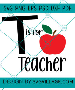 T is for teacher SVG