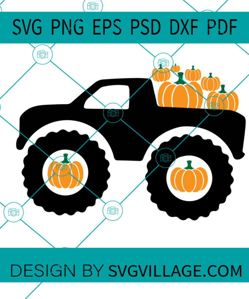 pumpkin truck SVG