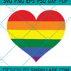 rainbow heart SVG 1