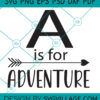 A is for Adventure SVG