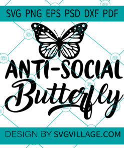 Anti Social Butterfly SVG