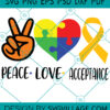 PEACE LOVE ACCEPTANCE SVG