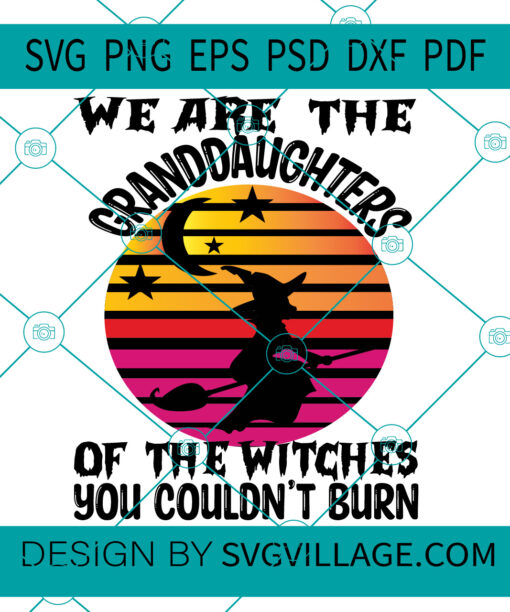 WE ARE THE GRANDDAUGHTERS OF THE WITCHES YOU COULD'NT BURN SVG