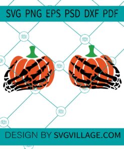 pumpkin skeleton hands SVG