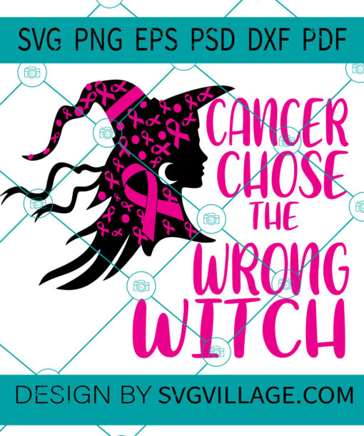 Cancer Chose The Wrong Witch SVG
