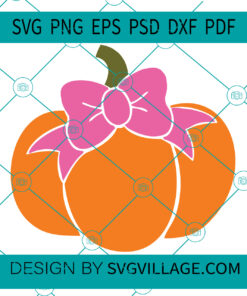 Pumpkin With A Bow SVG