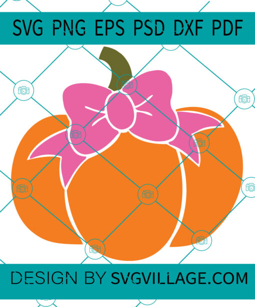 Pumpkin With A Bow SVG