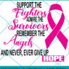 Support The Fighters Admire The Survivors Remember The Angels And Never Ever Give Up SVG
