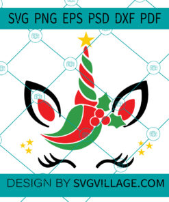 Christmas Unicorn SVG