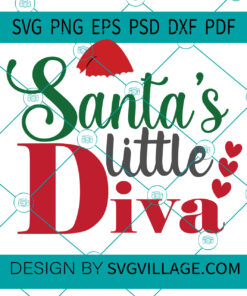 Santa's Little Diva SVG