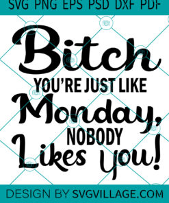 Bitch You Are Just Like Monday Nobody Likes You SVG