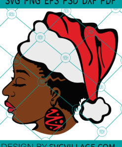 Black Woman Christmas SVG