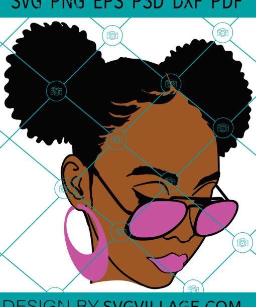 Black Woman With Sunglasses SVG