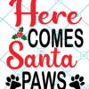 Here Comes Santa Paws SVG