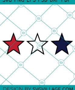 Three American Stars SVG