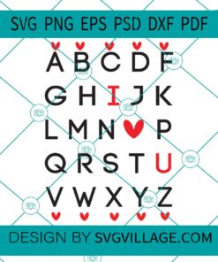 ABC I love You SVG