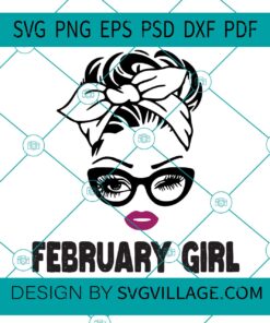 February Girl SVG