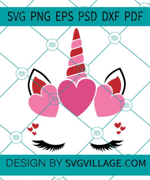 Valentine Unicorn SVG