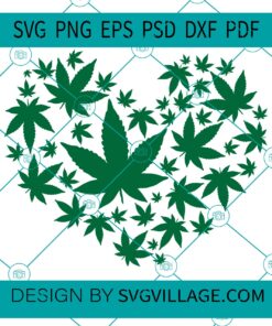 Cannabis Heart SVG
