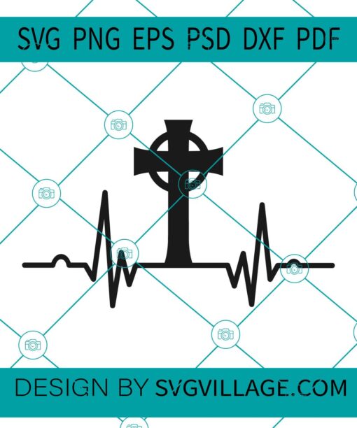 Cross Heartbeat SVG