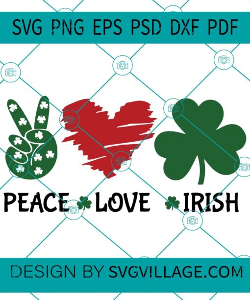 Peace Love Irish SVG
