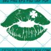 St Patrick's Day Lips SVG