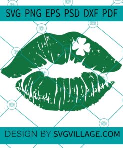 St Patrick's Day Lips SVG