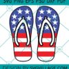 US Flag Flip Flops SVG