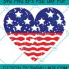 Distressed American Flag Heart svg