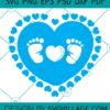 Heart With Baby Feet svg