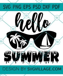 Hello summer svg