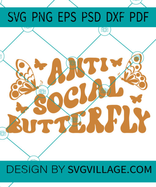 Anti Social Butterfly svg