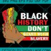 Black History Don't Start With Slavery svg