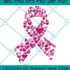 Cancer Love Heart Ribbon svg