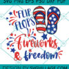 Flip Flops Fireworks And Freedom svg