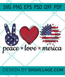 Peace Love America svg
