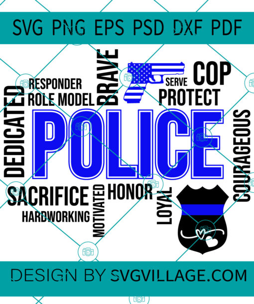 Police With Words svg
