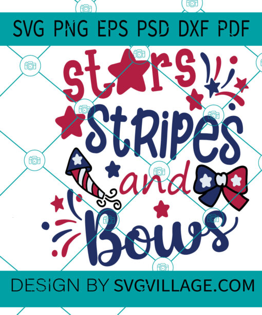 Stars Stripes And Bows svg