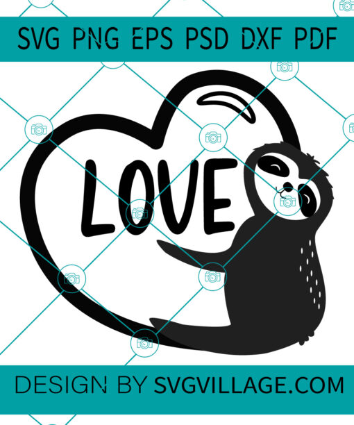 Love Sloth svg