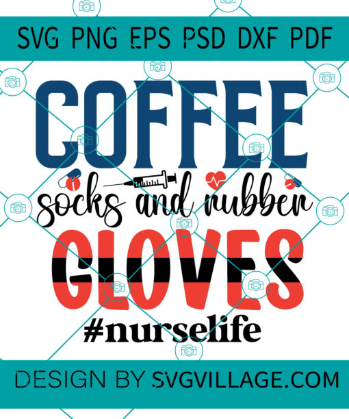 Coffee Socks And Rubber Gloves svg