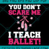 You Don't Scare Me I Teach Ballet svg