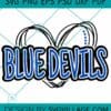 Blue Devils heart SVG, Blue Devils SVG, Blue Devils Football SVG, NFL SVG, Football Team SVG