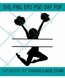 Cheerleader monogram SVG, Cheerleader PNG, Cheerleader Split Name Frame SVG