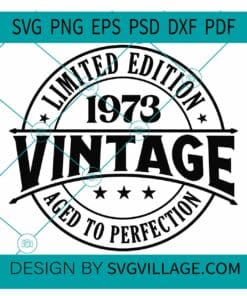 Limited edition 1973 Vintage SVG, Vintage 1973 svg, Birthday svg, Limited Edition SVG